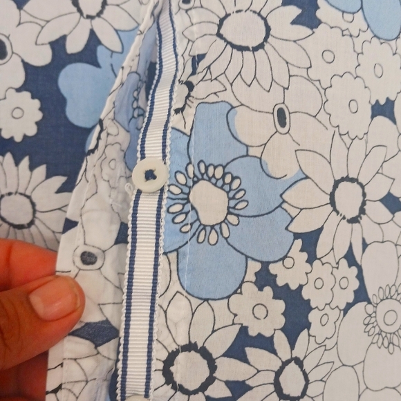 Talbots Petite Women's Floral Long Sleeve Button Front Shirt Sz Mp - Picture 4 of 9